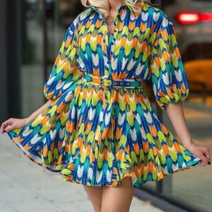 Brand new dress, never wear. Material 100% polyester, high quality. Boutique